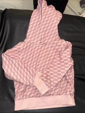 Kith Pink All-Over Logo Crewneck Hoodie Sweater